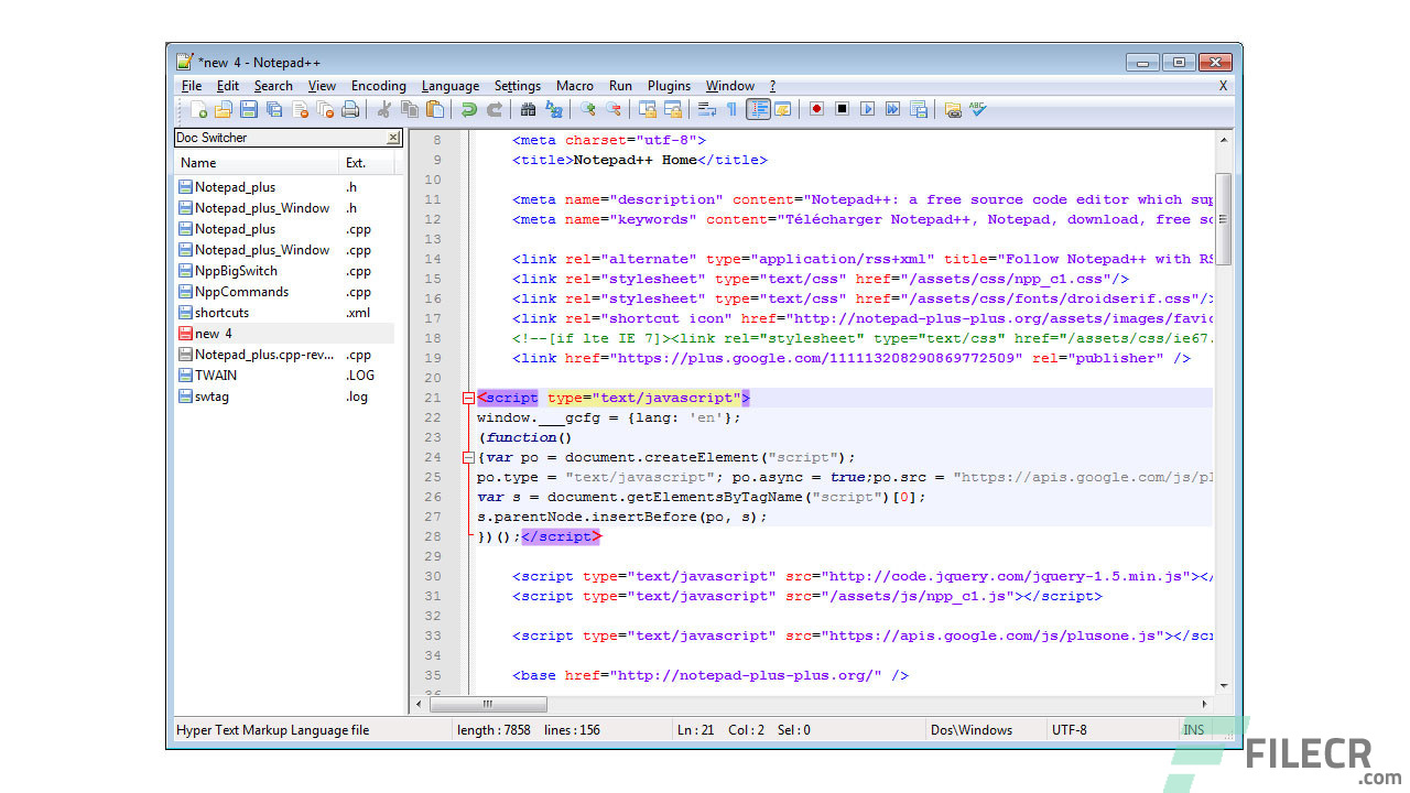 Notepad++ a free gnu source code editor download free